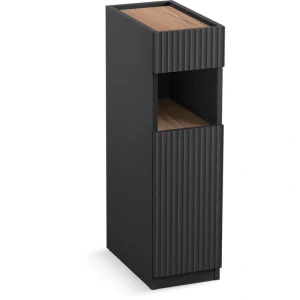 KOHLER Spacity 9.88-in x 35.25-in x 17.63-in Dark Steel Freestanding Soft Close Linen Cabinet