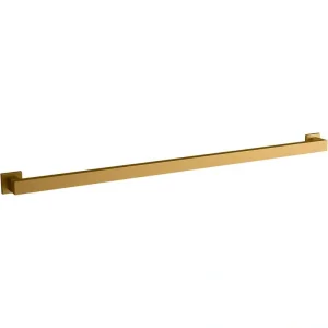 KOHLER Sq. 37.94 in. Grab Bar in Vibrant Brushed Moderne Brass