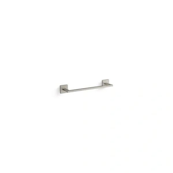 KOHLER Square 12 in. Wall Mounted Towel Bar in Vibrant Brushed Nickel