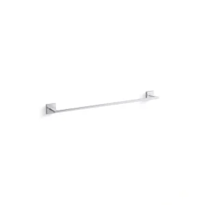 KOHLER Square 24 in. Wall Mounted Towel Bar in Polished Chrome