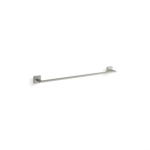 KOHLER Square 24 in. Wall Mounted Towel Bar in Vibrant Brushed Nickel T726941369