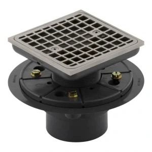 KOHLER Square Design Tile-in Shower Drain in Vibrant Brushed Nickel