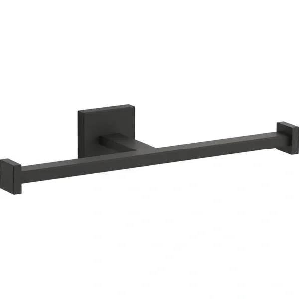 KOHLER Square Double Toilet Paper Holder in Matte Black
