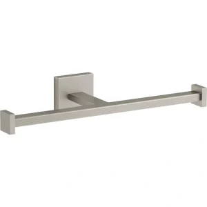 KOHLER Square Double Toilet Paper Holder in Vibrant Brushed Nickel