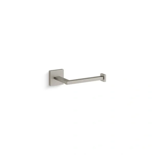 KOHLER Square Wall Mounted Toilet Paper Holder in Vibrant Brushed Nickel