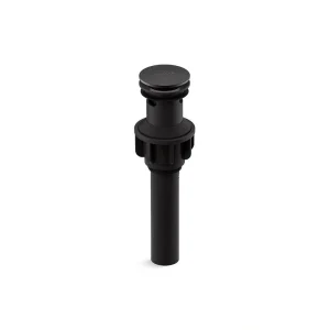 KOHLER Standard Clicker Drain with Overflow in Matte Black