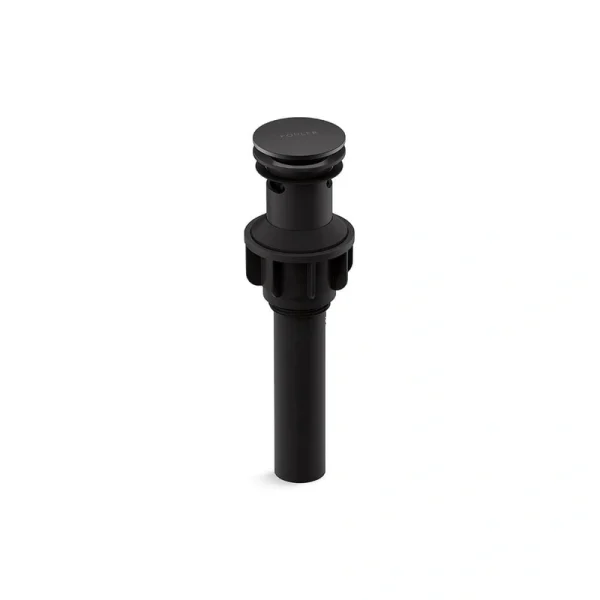 KOHLER Standard Clicker Drain with Overflow in Matte Black