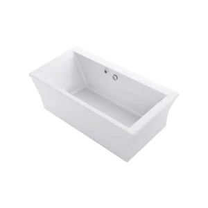 KOHLER Stargaze 72 in. x 36 in. Acrylic Flatbottom Freestanding Bathtub with Bask Heated Surface in White T726938225