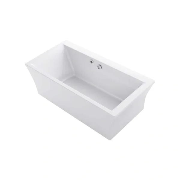 KOHLER Stargaze 72 in. x 36 in. Acrylic Flatbottom Freestanding Bathtub with Bask Heated Surface in White T726938229