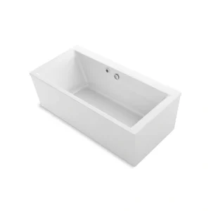 KOHLER Stargaze 72 in. x 36 in. Acrylic Free-Standing Flatbottom Bathtub with Bask Heated Surface in White
