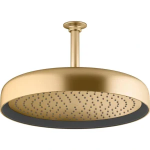 KOHLER Statement 1-Spray Patterns with 2.5 GPM 12 in. Wall Mount Fixed Shower Head in Vibrant Brushed Moderne Brass T726938872
