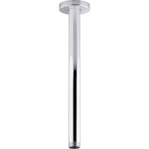 KOHLER Statement 12 in. Ceiling-Mount Single-Function Rain Head Shower Arm and Flange, Polished Chrome