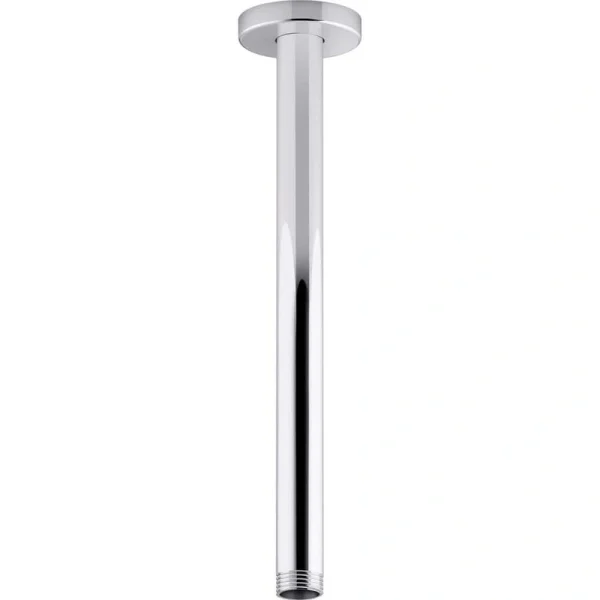 KOHLER Statement 12 in. Ceiling-Mount Single-Function Rain Head Shower Arm and Flange, Polished Chrome