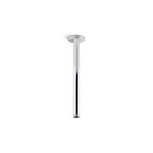 KOHLER Statement 12 in. Ceiling-Mount Single-Function Rainhead Arm And Flange in Vibrant Titanium