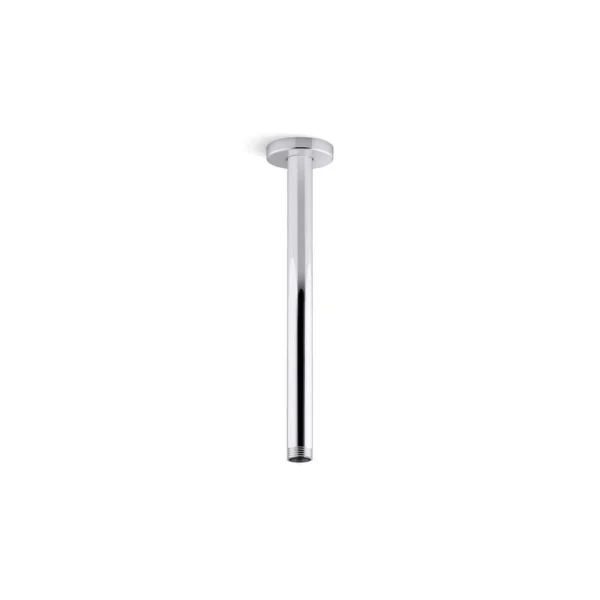 KOHLER Statement 12 in. Ceiling-Mount Single-Function Rainhead Arm And Flange in Vibrant Titanium
