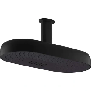 KOHLER Statement 2-Spray Patterns with 2.5 GPM 14 in. Wall Mount Fixed Shower Head in Matte Black