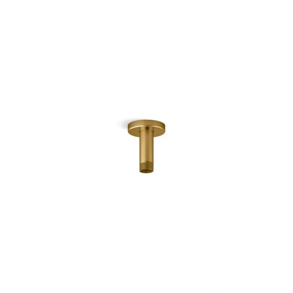 KOHLER Statement 3 in. Ceiling Mount Rainhead Arm and Flange in Vibrant Brushed Moderne Brass