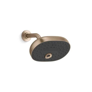 KOHLER Statement 3-Spray Patterns 7.94 in. Wall Mount Fixed Showerhead in Vibrant Brushed Bronze