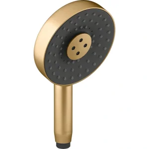 KOHLER Statement 3-Spray Patterns with 2.5 GPM 5.125 in. Wall Mount Handheld Shower Head in Vibrant Brushed Moderne Brass