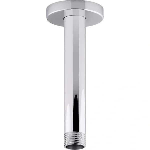 KOHLER Statement 6 in. Ceiling-Mount Rain Head Shower Arm and Flange in Polished Chrome