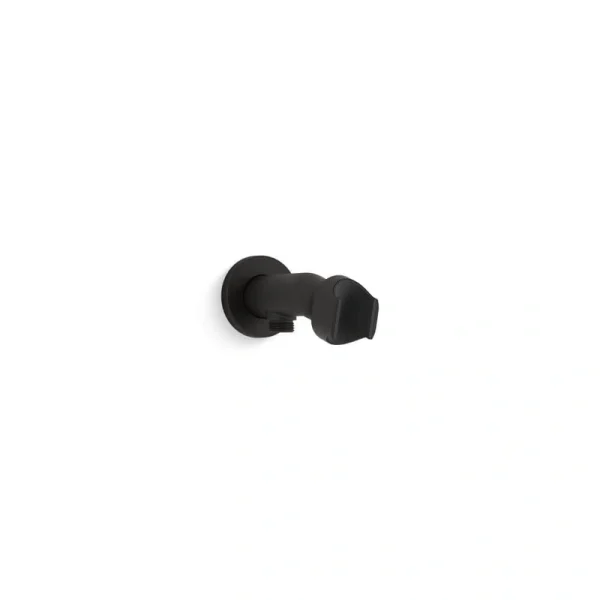 KOHLER Statement VES Wall-Mount Handshower Holder And Supply Elbow in Matte Black