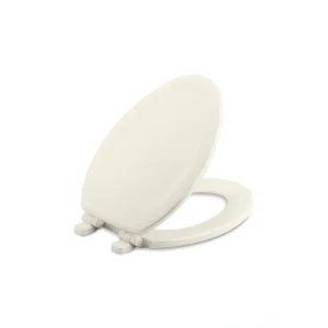 KOHLER Stonewood Quiet-Close Elongated Closed Front Toilet Seat in Biscuit