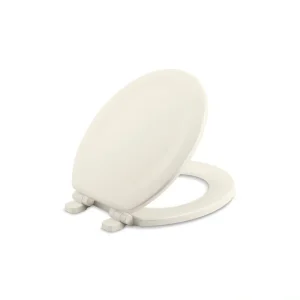 KOHLER Stonewood Quiet-Close Round Closed Front Toilet Seat in Biscuit
