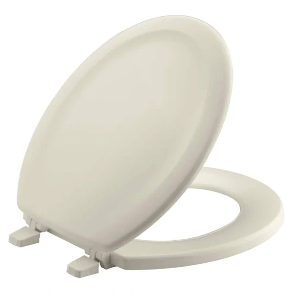 KOHLER Stonewood Round Closed Front Toilet Seat in Almond