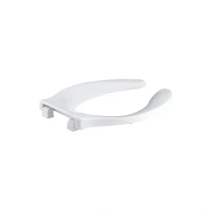 KOHLER Stronghold Elongated Open Front Toilet Seat in White T726941312