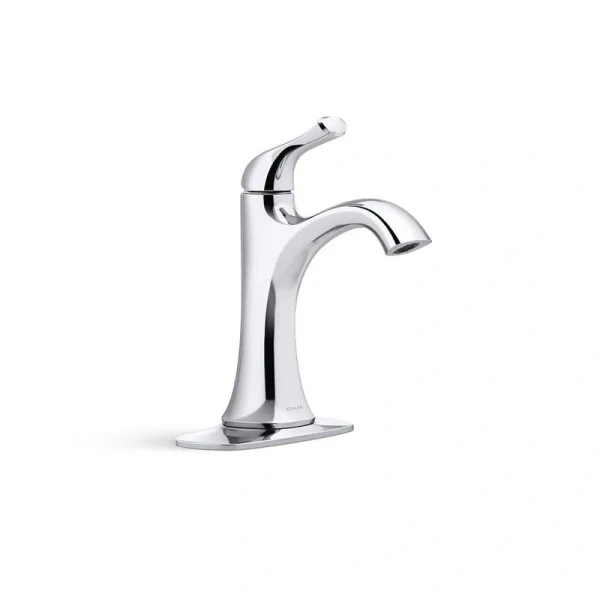 KOHLER Sundae Single Handle Single Hole Bathroom Faucet in Polished Chrome