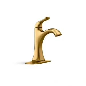 KOHLER Sundae Single Handle Single Hole Bathroom Faucet in Vibrant Brushed Moderne Brass