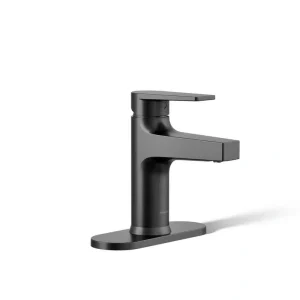 KOHLER Taut Single Handle Single Hole Bathroom Faucet in Matte Black