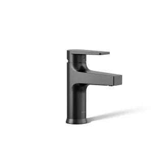 KOHLER Taut Single Hole Single-Handle Bathroom Sink Faucet in Matte Black