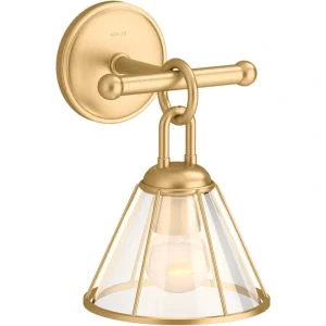 KOHLER Terret 1-Light Brushed Moderne Brass Wall Sconce