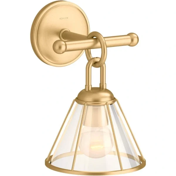 KOHLER Terret 1-Light Brushed Moderne Brass Wall Sconce