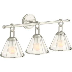 KOHLER Terret 3-Light Polished Nickel Wall Sconce