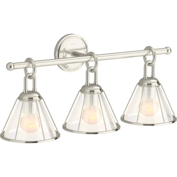 KOHLER Terret 3-Light Polished Nickel Wall Sconce