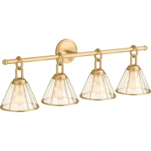 KOHLER Terret 4-Light Brushed Moderne Brass Wall Sconce