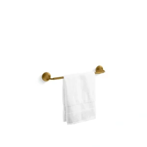 KOHLER Tone 18 in. Single Towel Bar in Vibrant Brushed Moderne Brass