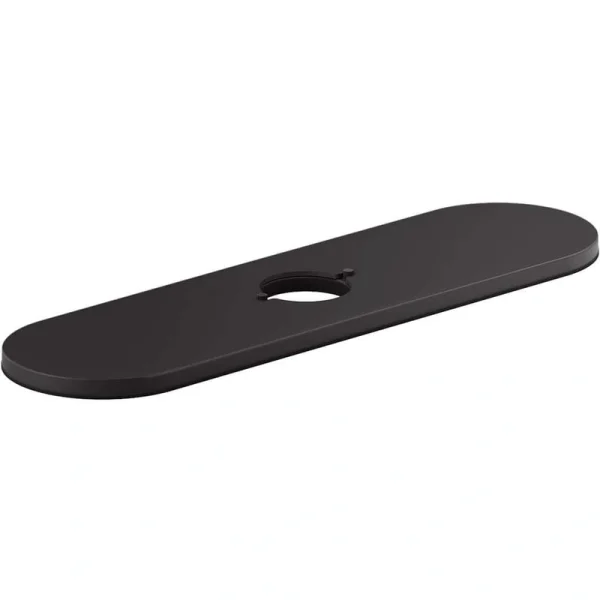 KOHLER Tone 2.94 in. D x 10.44 in. W Metal Escutcheon in Matte Black