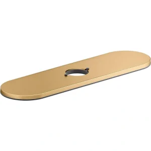 KOHLER Tone 2.94 in. D x 10.44 in W Metal Escutcheon in Vibrant Brushed Modern Brass