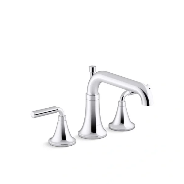 KOHLER Tone 2-Handle Tub Faucet Trim Kit with Diverter Spout in Polished Chrome
