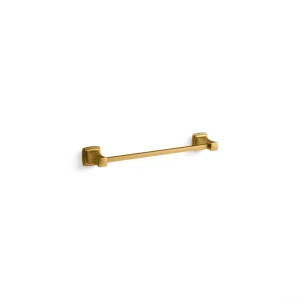 KOHLER Tone 24 in. Single Towel Bar in Vibrant Brushed Moderne Brass