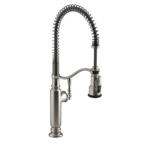 KOHLER Tournant Single-Handle Pull-Down Sprayer Kitchen Faucet in Vibrant Stainless T726938797