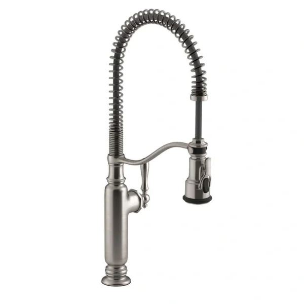 KOHLER Tournant Single-Handle Pull-Down Sprayer Kitchen Faucet in Vibrant Stainless T726938797