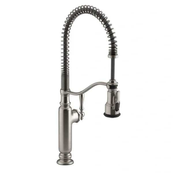 KOHLER Tournant Single-Handle Pull-Down Sprayer Kitchen Faucet in Vibrant Stainless T726938905