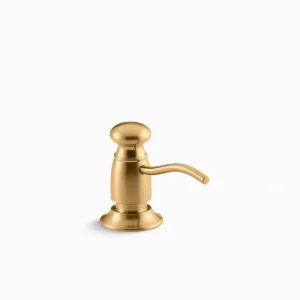 KOHLER Traditional Soap/lotion dispenser in Vibrant Brushed Moderne Brass