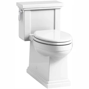 KOHLER Tresham 12 in. Rough In 1-Piece 1.28 GPF Single Flush Elongated Toilet in White Seat Included T726940876