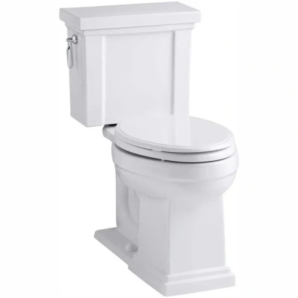 KOHLER Tresham 12 in. Rough In 2-Piece 1.28 GPF Single Flush Elongated Toilet in White Seat Not Included