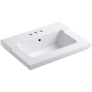 KOHLER Tresham 25.5 in. X 19 in. Vitreous China Single Basin Vanity Top in White